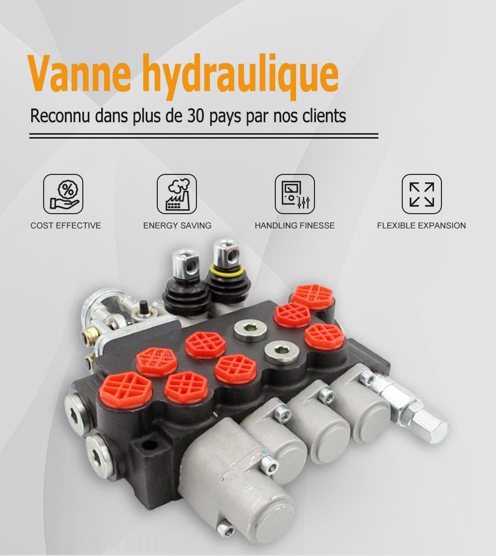 P40 Manuel et manette 4 distributeurs Distributeur directionnel monobloc